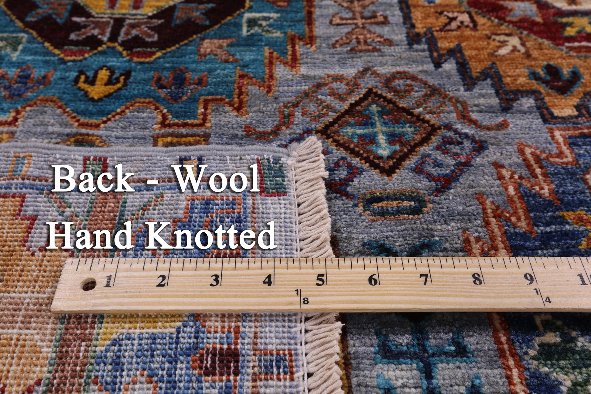Grey Turkmen Ersari Hand Knotted Wool Rug - 4' 11" X 6' 8" - Golden Nile