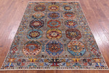 Turkmen Ersari Handmade Wool Rug - 5' 1" X 6' 9" - Golden Nile