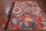 Abstract Modern Mamluk Hand Knotted Wool Rug - 8' 8" X 11' 8" - Golden Nile