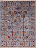 Peshawar Hand Knotted Wool Rug - 5' 9" X 7' 9" - Golden Nile
