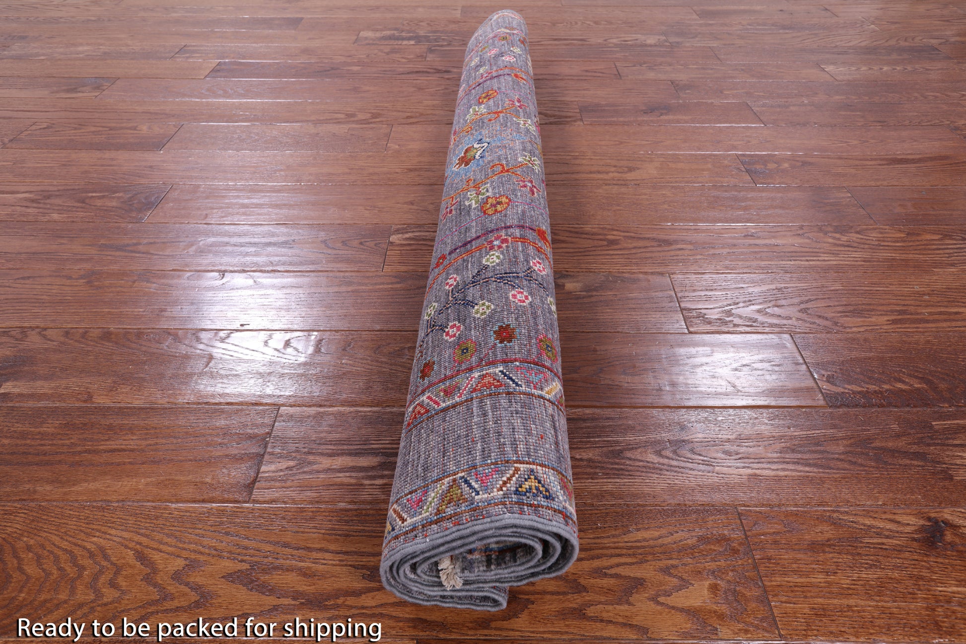 Grey Peshawar Hand Knotted Wool Rug - 4' 2" X 6' 0" - Golden Nile