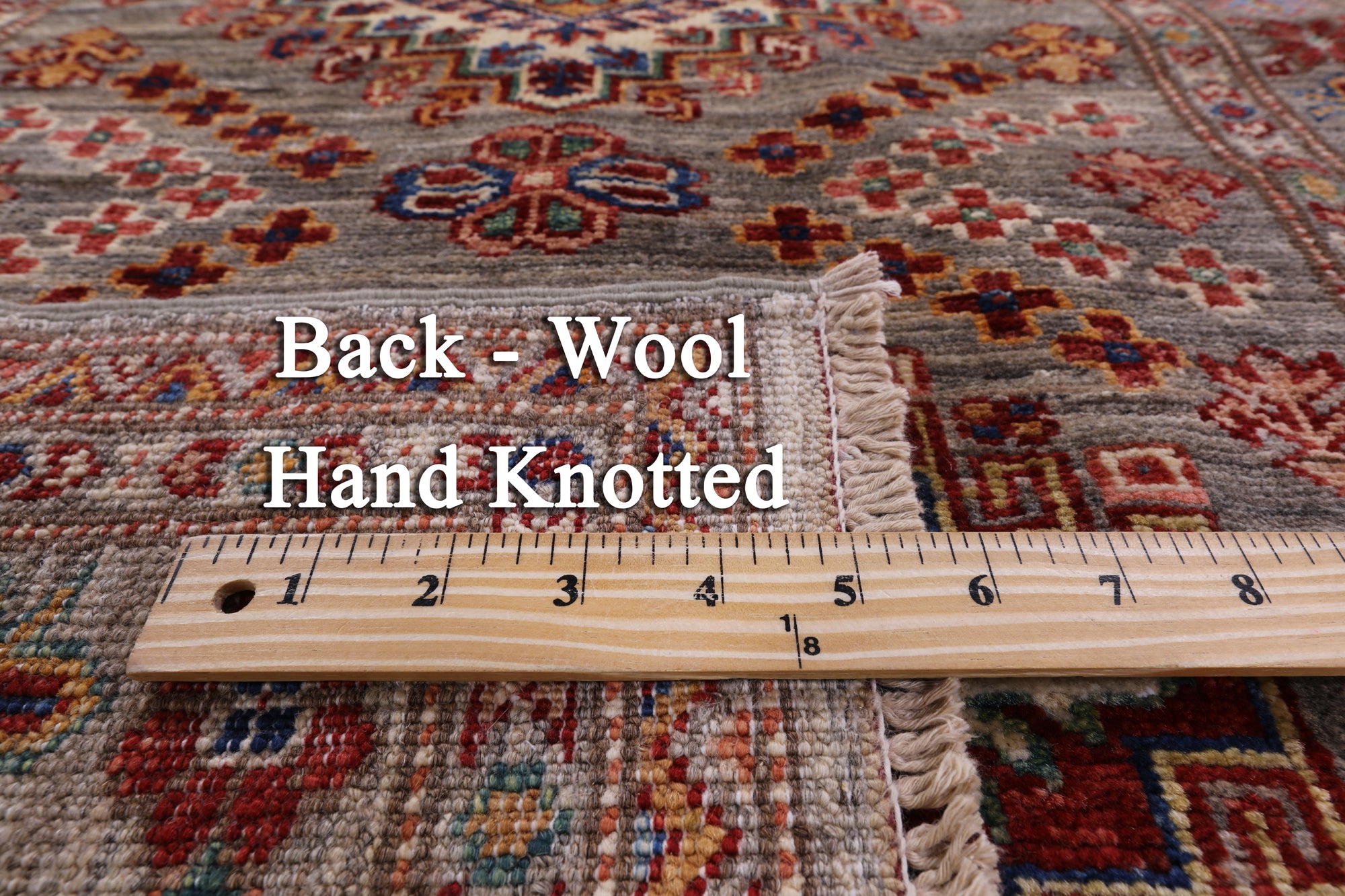 Super Kazak Hand Knotted Wool Runner Rug - 2' 7" X 9' 11" - Golden Nile