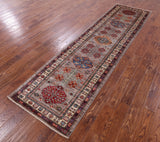 Super Kazak Handmade Wool Runner Rug - 2' 10" X 10' 5" - Golden Nile