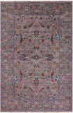 Peshawar Hand Knotted Wool Rug - 6' 7" X 10' 0" - Golden Nile