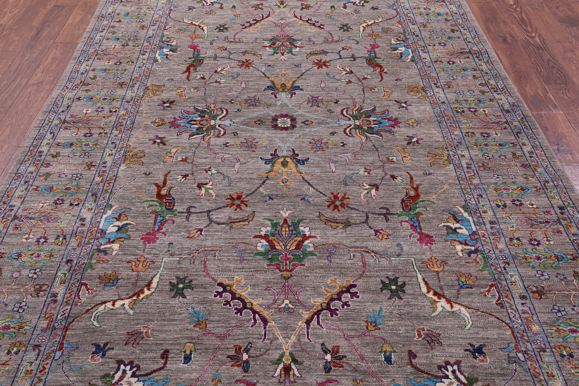 Peshawar Hand Knotted Wool Rug - 6' 7" X 10' 0" - Golden Nile
