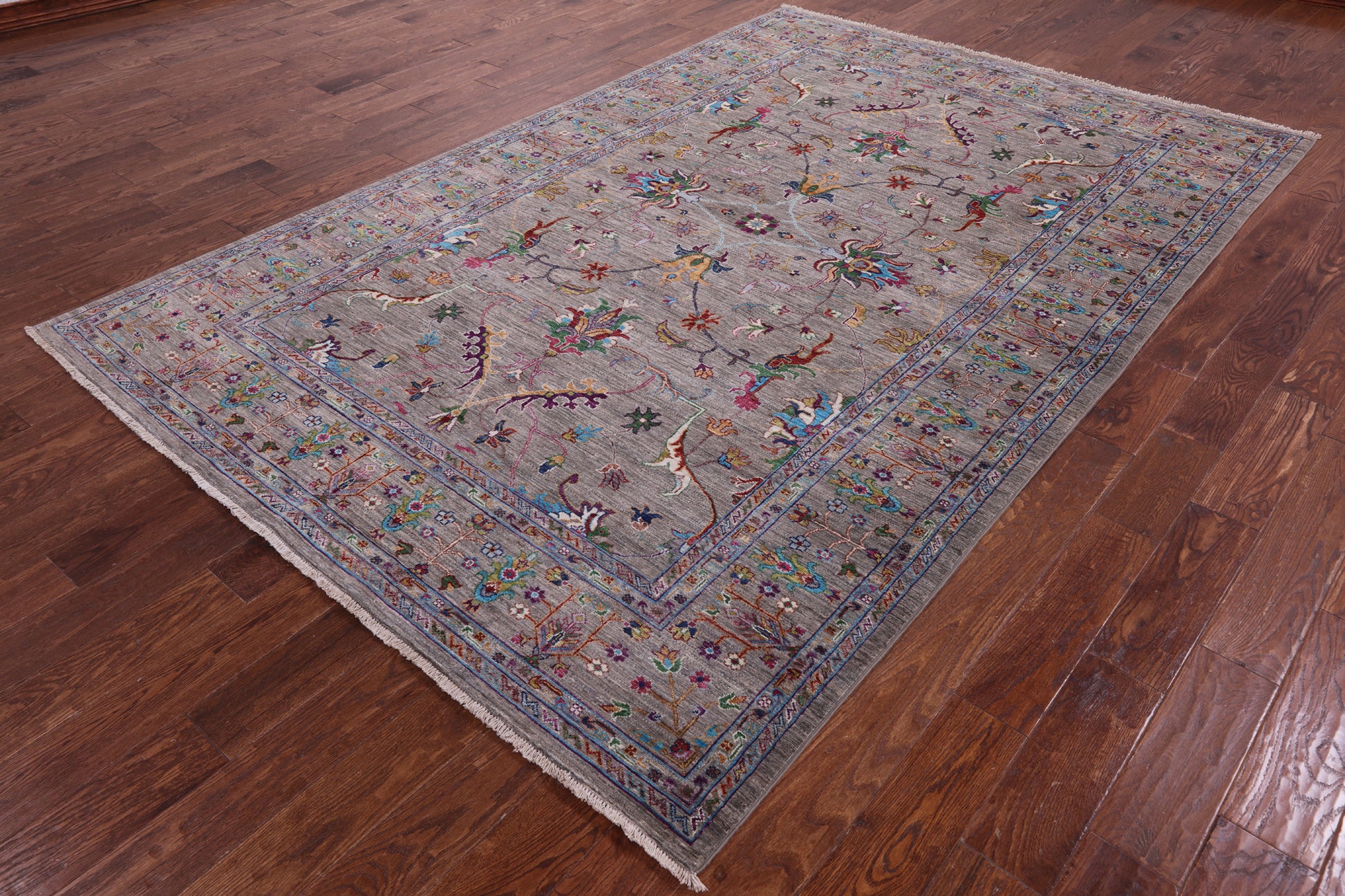 Peshawar Hand Knotted Wool Rug - 6' 7" X 10' 0" - Golden Nile
