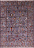 Peshawar Hand Knotted Wool Rug - 6' 9" X 9' 9" - Golden Nile
