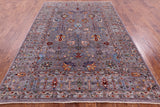 Peshawar Hand Knotted Wool Rug - 6' 9" X 9' 9" - Golden Nile
