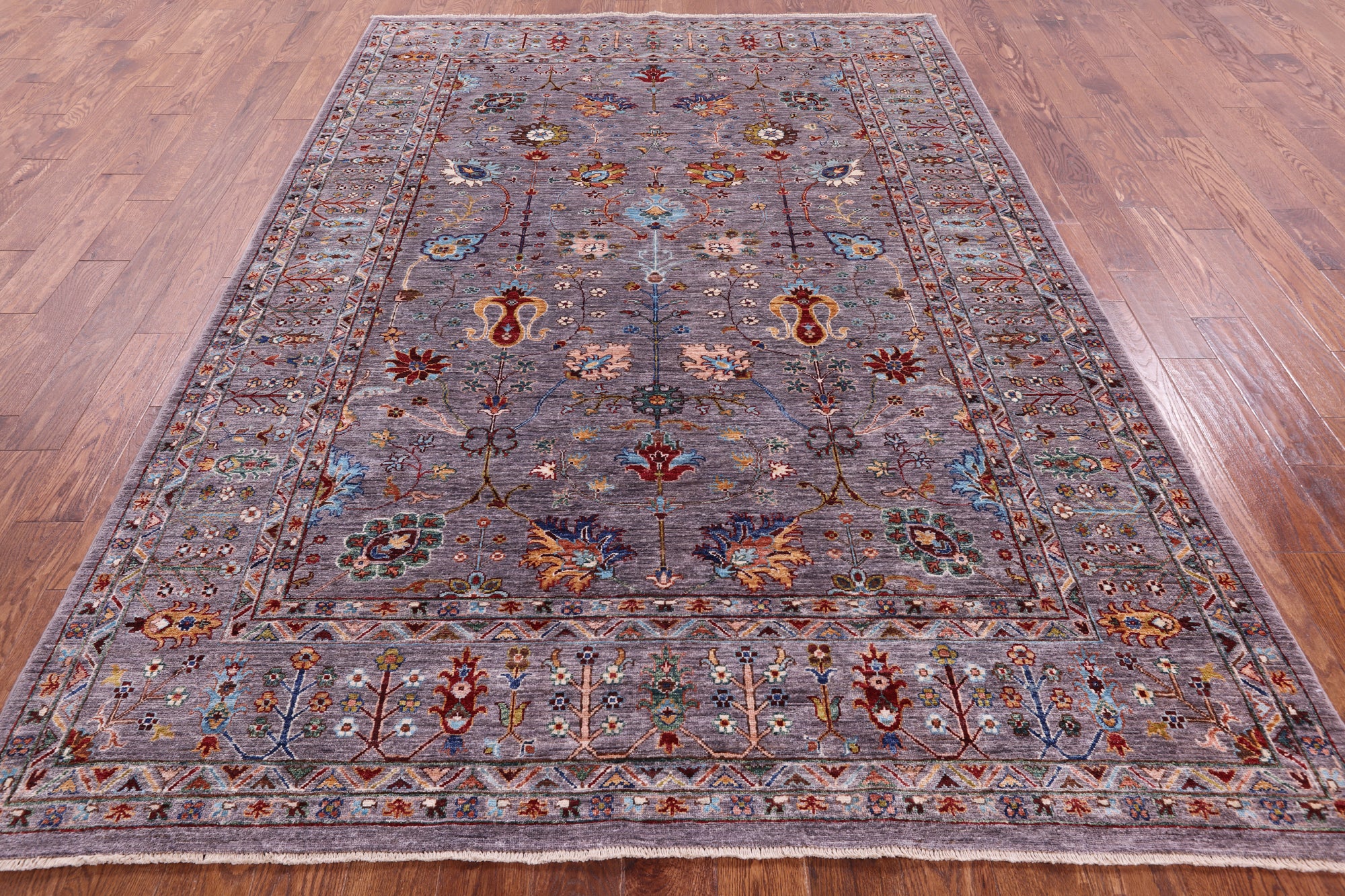 Peshawar Hand Knotted Wool Rug - 6' 9" X 9' 9" - Golden Nile