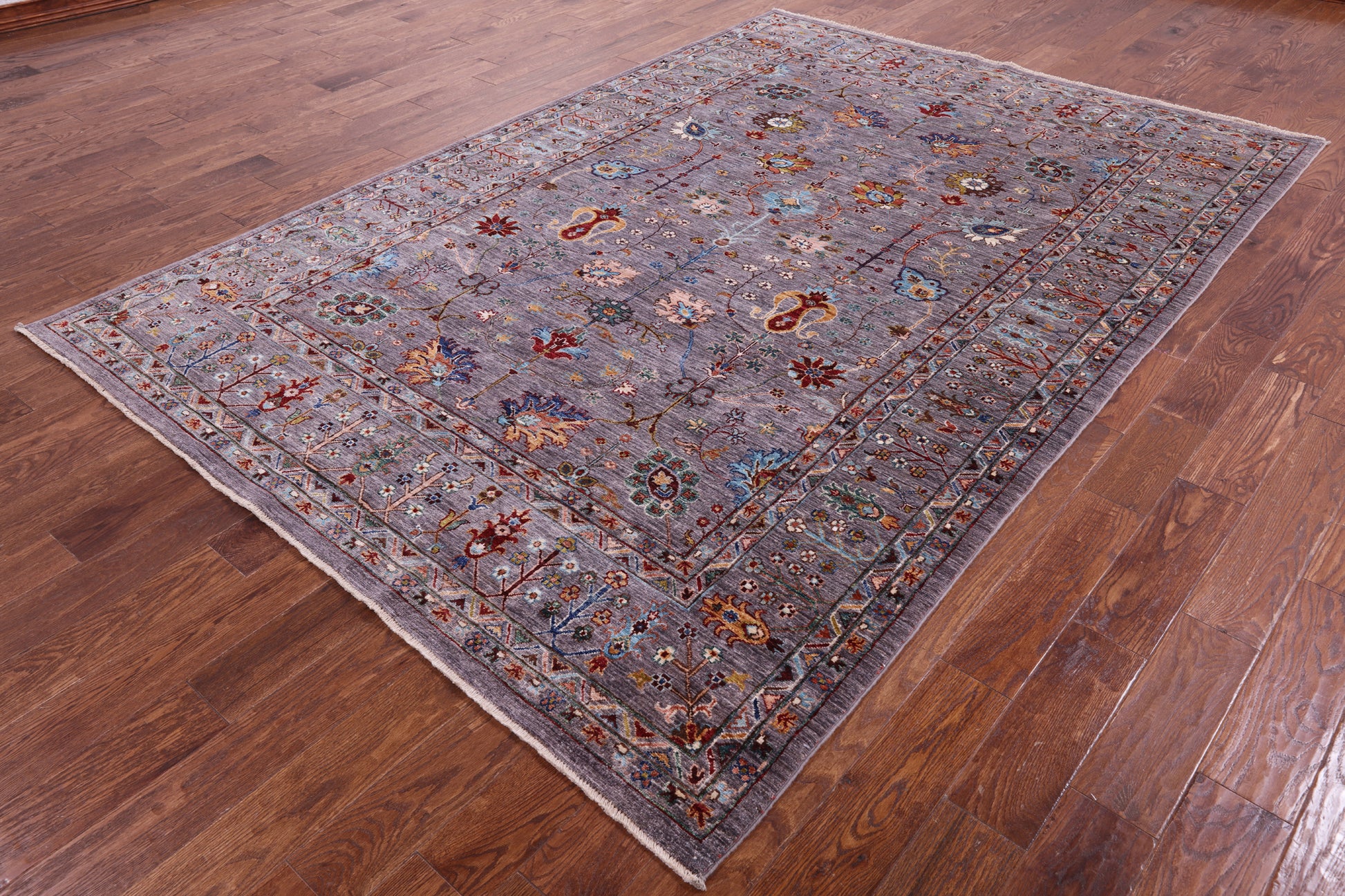 Peshawar Hand Knotted Wool Rug - 6' 9" X 9' 9" - Golden Nile