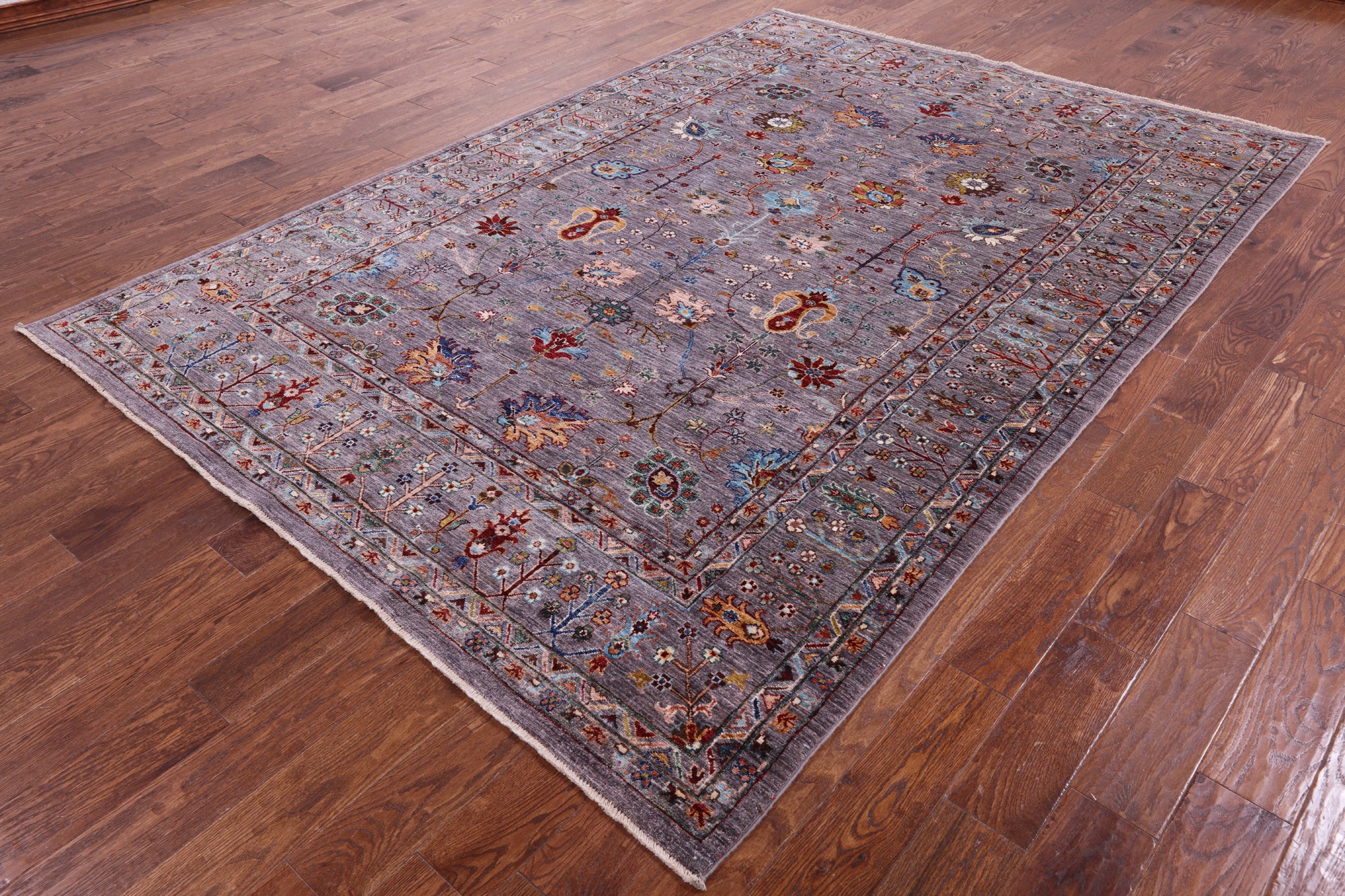 Peshawar Hand Knotted Wool Rug - 6' 9" X 9' 9" - Golden Nile