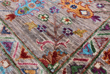 Peshawar Hand Knotted Wool Rug - 8' 0" X 9' 4" - Golden Nile