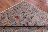 Peshawar Hand Knotted Wool Rug - 8' 0" X 9' 4" - Golden Nile