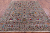 Peshawar Hand Knotted Wool Rug - 8' 0" X 9' 4" - Golden Nile