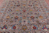 Peshawar Hand Knotted Wool Rug - 8' 0" X 9' 4" - Golden Nile