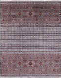 Khorjin Persian Gabbeh Hand Knotted Wool Rug - 7' 11" X 10' 5" - Golden Nile