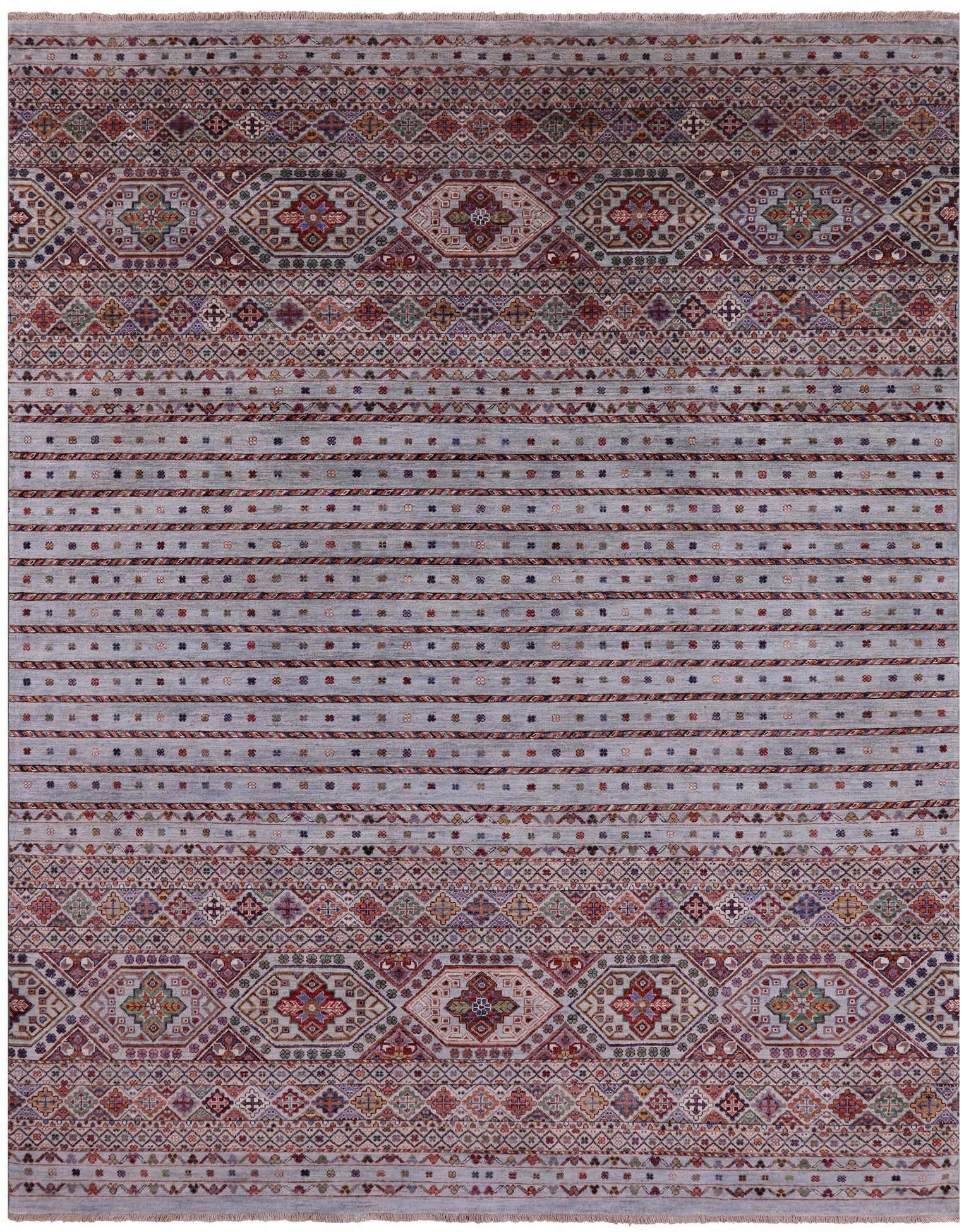 Khorjin Persian Gabbeh Hand Knotted Wool Rug - 7' 11" X 10' 5" - Golden Nile