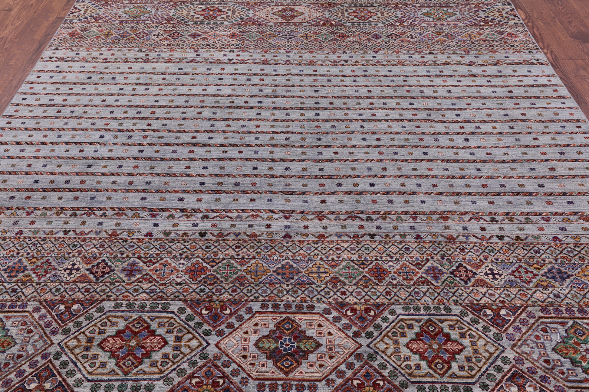 Khorjin Persian Gabbeh Hand Knotted Wool Rug - 7' 11" X 10' 5" - Golden Nile