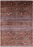 Khorjin Persian Gabbeh Handmade Wool Rug - 6' 11" X 9' 9" - Golden Nile
