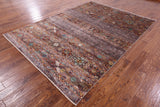 Khorjin Persian Gabbeh Handmade Wool Rug - 6' 11" X 9' 9" - Golden Nile