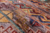 Khorjin Persian Gabbeh Handmade Wool Rug - 6' 11" X 9' 9" - Golden Nile