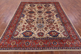 Persian Fine Serapi Hand Knotted Wool Rug - 8' 0" X 9' 8" - Golden Nile