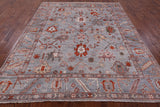 Turkish Oushak Handmade Wool Rug - 7' 10" X 9' 8" - Golden Nile