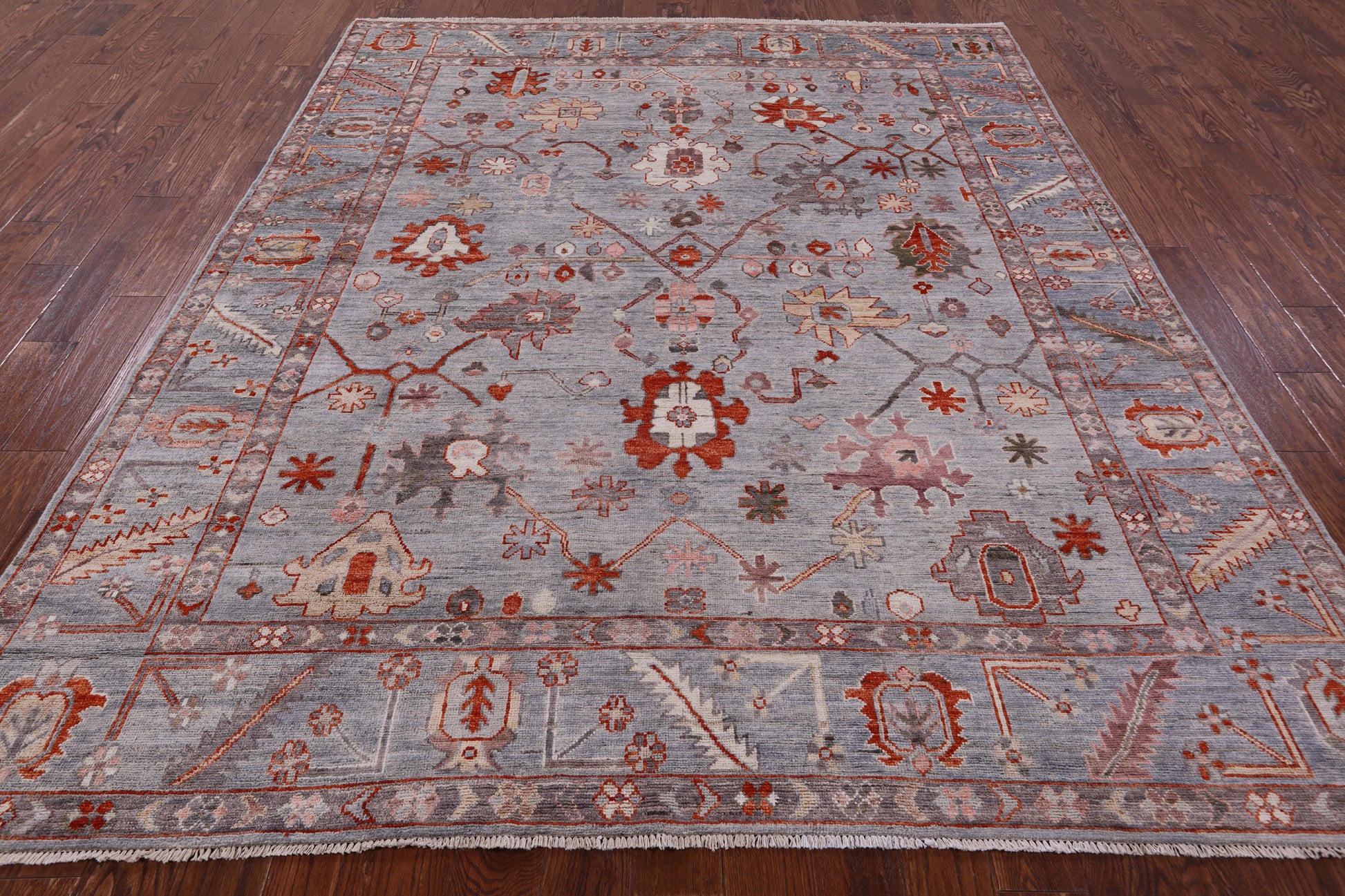 Turkish Oushak Handmade Wool Rug - 7' 10" X 9' 8" - Golden Nile