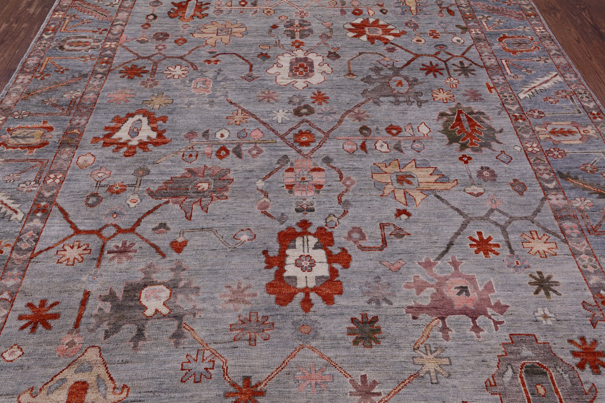 Turkish Oushak Handmade Wool Rug - 7' 10" X 9' 8" - Golden Nile
