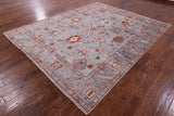Turkish Oushak Handmade Wool Rug - 7' 10" X 9' 8" - Golden Nile
