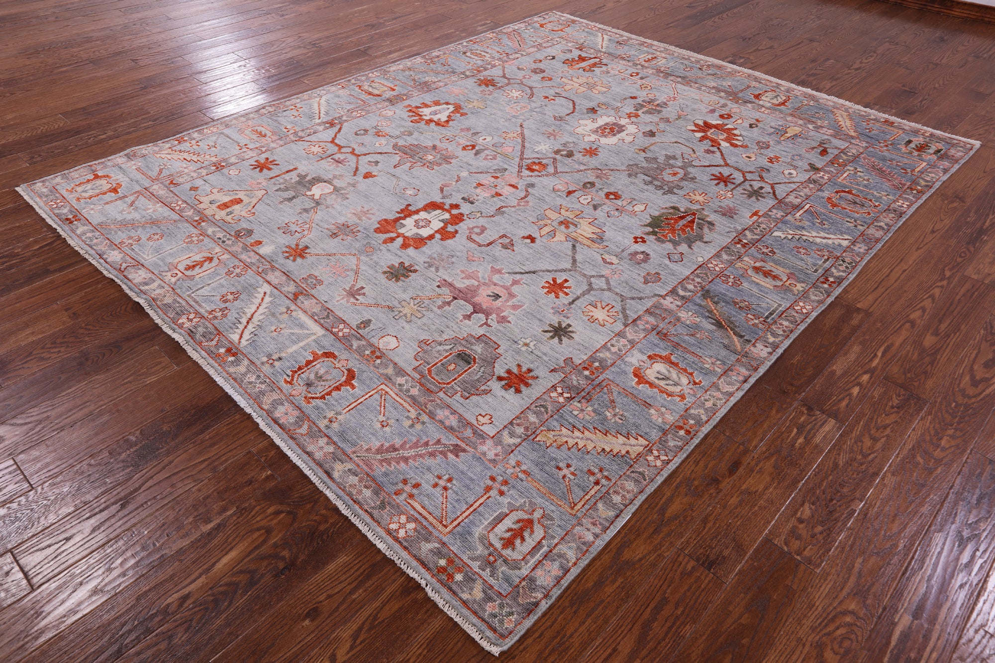 Turkish Oushak Handmade Wool Rug - 7' 10" X 9' 8" - Golden Nile
