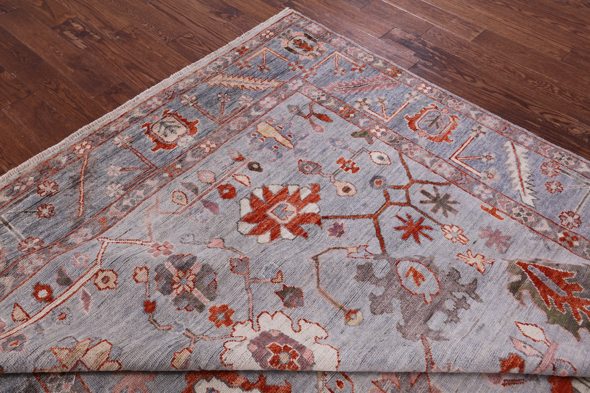 Turkish Oushak Handmade Wool Rug - 7' 10" X 9' 8" - Golden Nile