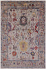 Grey Turkish Oushak Hand Knotted Wool Rug - 6' 0" X 8' 7" - Golden Nile