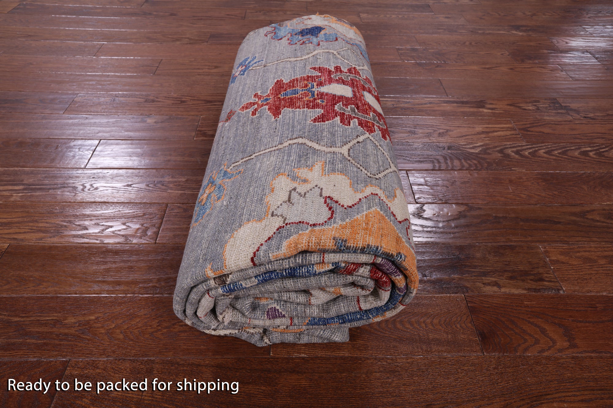 Grey Turkish Oushak Hand Knotted Wool Rug - 8' 11" X 11' 10" - Golden Nile