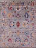 Grey Turkish Oushak Hand Knotted Wool Rug - 8' 11" X 11' 10" - Golden Nile