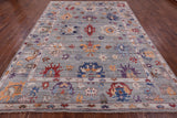 Grey Turkish Oushak Hand Knotted Wool Rug - 8' 11" X 11' 10" - Golden Nile