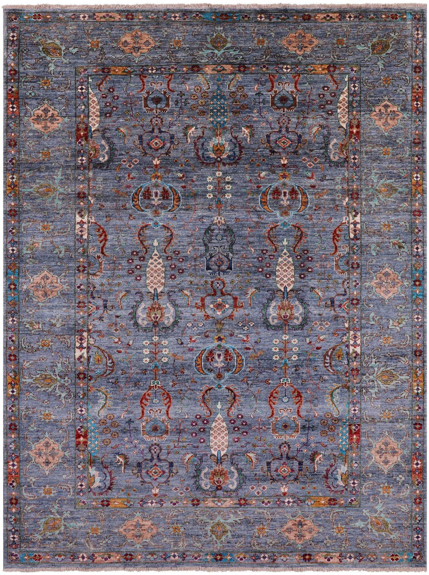 Peshawar Hand Knotted Wool Rug - 5' 10" X 7' 10" - Golden Nile