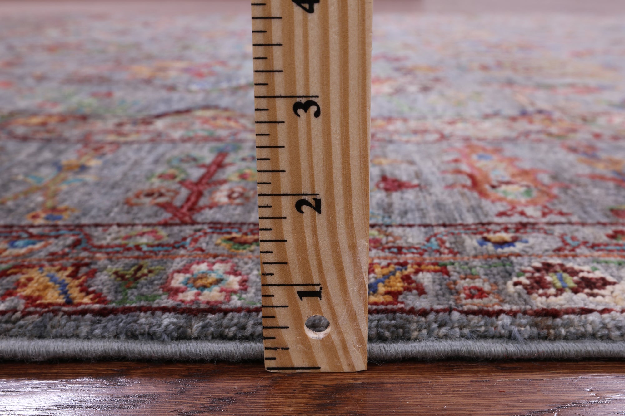 Grey Peshawar Hand Knotted Wool Rug - 5' 8" X 8' 0" - Golden Nile