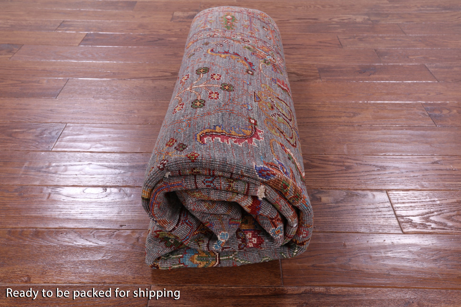 Grey Peshawar Hand Knotted Wool Rug - 5' 8" X 8' 0" - Golden Nile