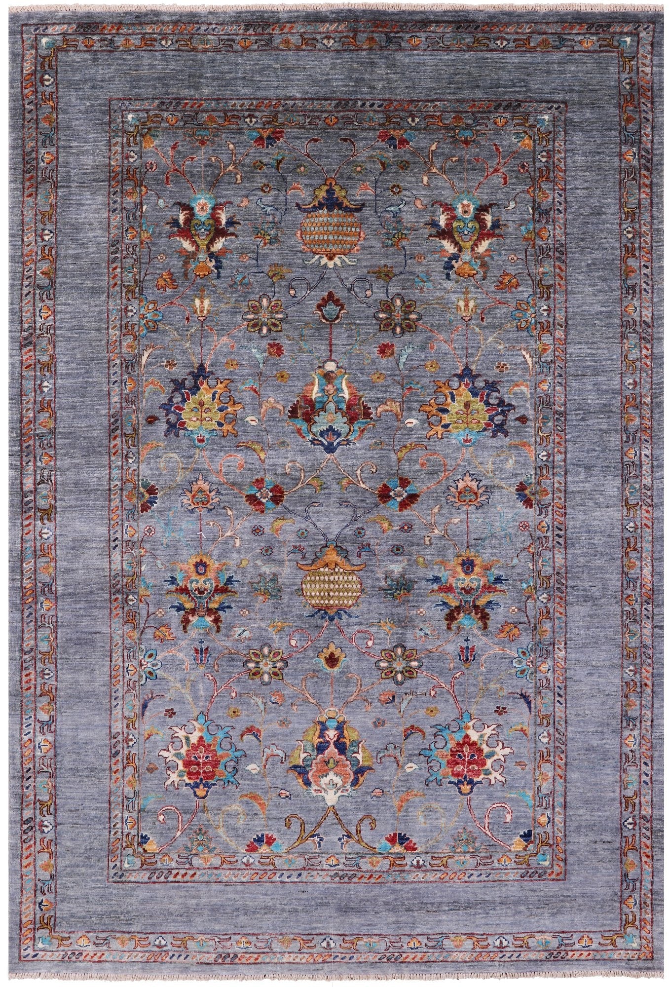 Peshawar Hand Knotted Wool Rug - 5' 6" X 8' 1" - Golden Nile