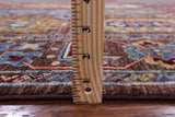 Brown Turkmen Ersari Hand Knotted Wool Rug - 5' 7" X 7' 10" - Golden Nile