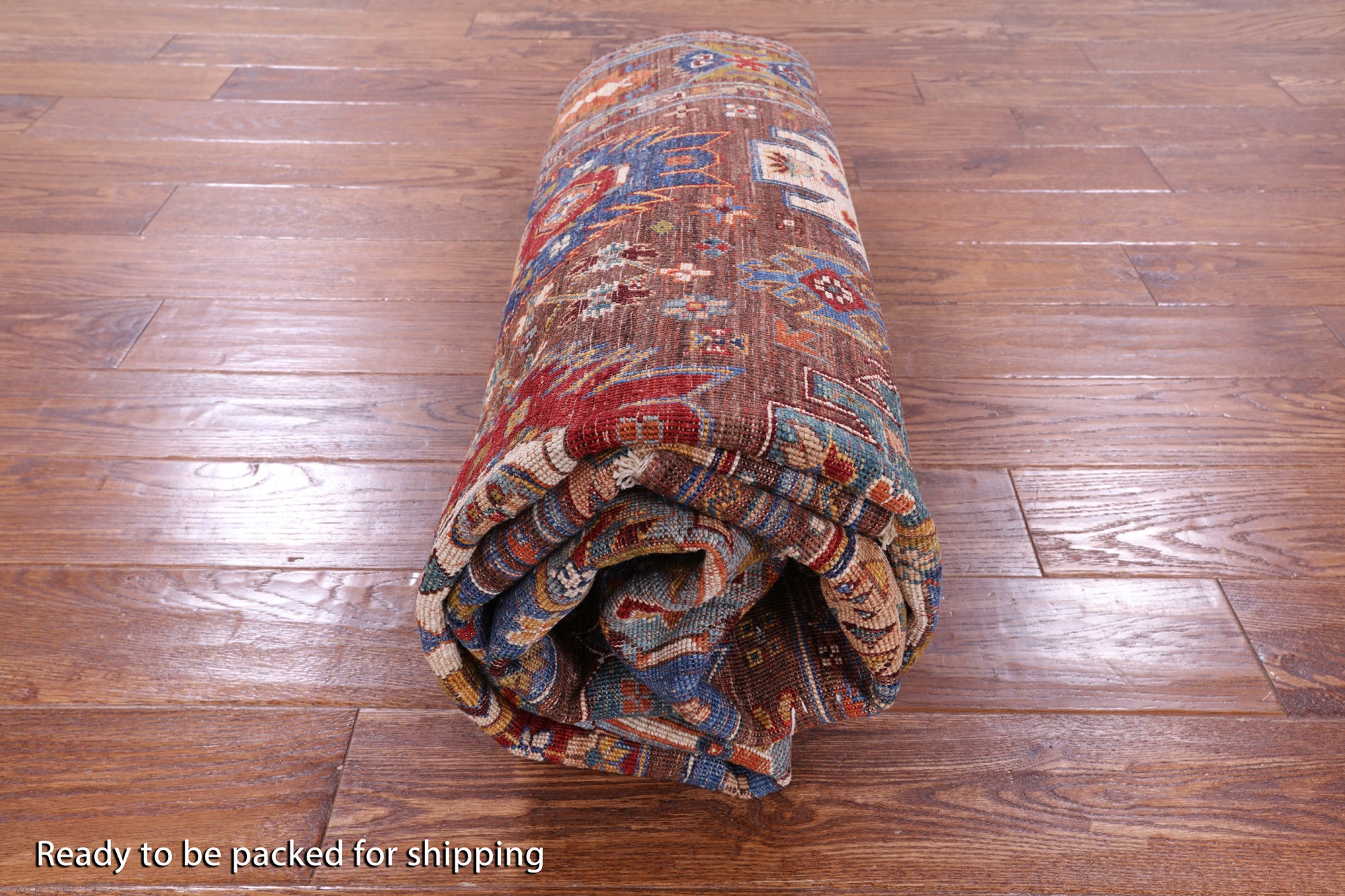 Brown Turkmen Ersari Hand Knotted Wool Rug - 5' 7" X 7' 10" - Golden Nile