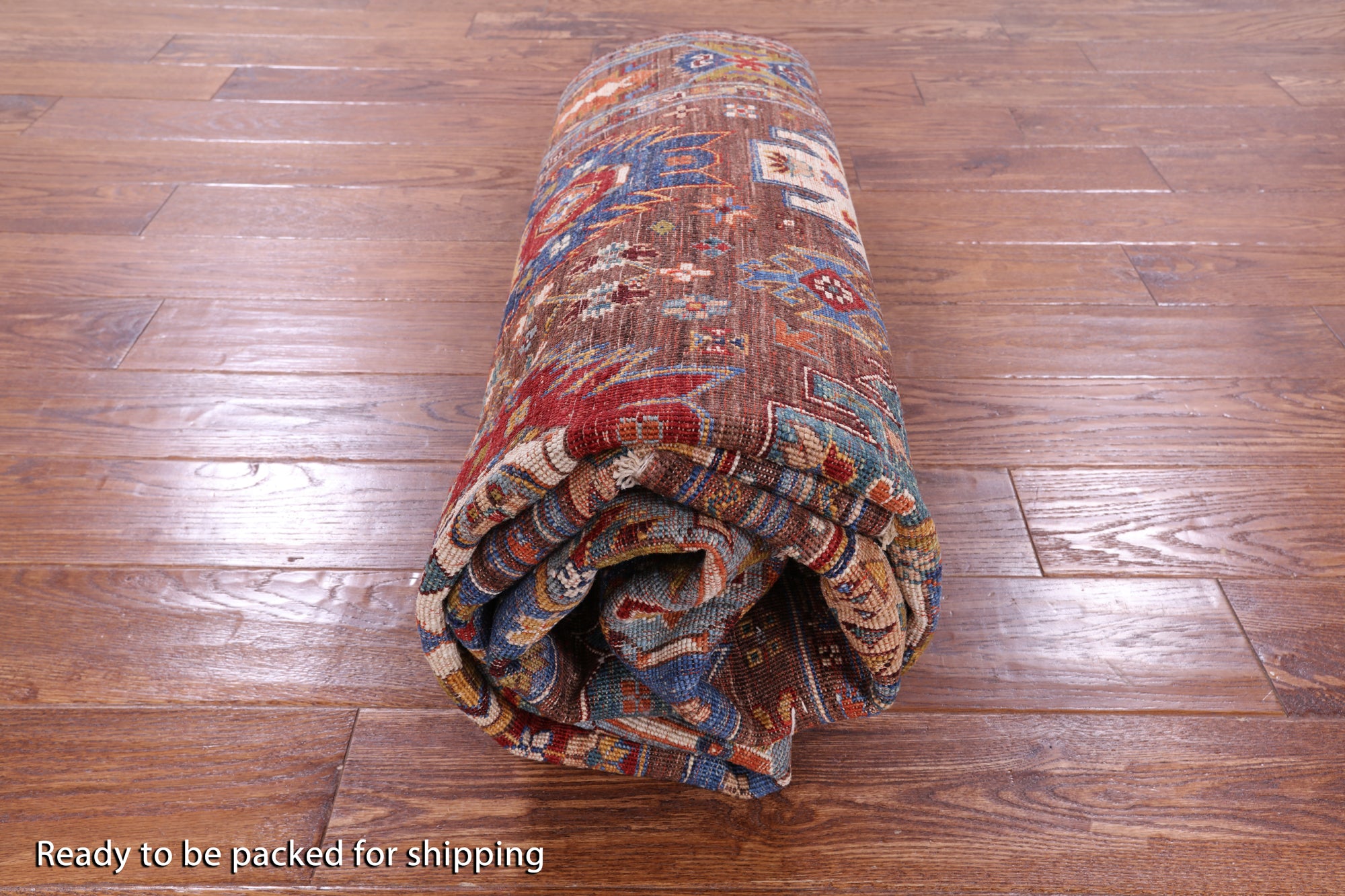 Brown Turkmen Ersari Hand Knotted Wool Rug - 5' 7" X 7' 10" - Golden Nile