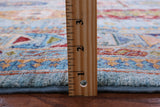 Blue Turkmen Ersari Hand Knotted Wool Rug - 5' 8" X 8' 2" - Golden Nile