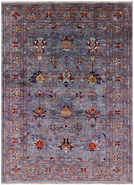 Peshawar Handmade Wool Rug - 5' 9" X 7' 9" - Golden Nile