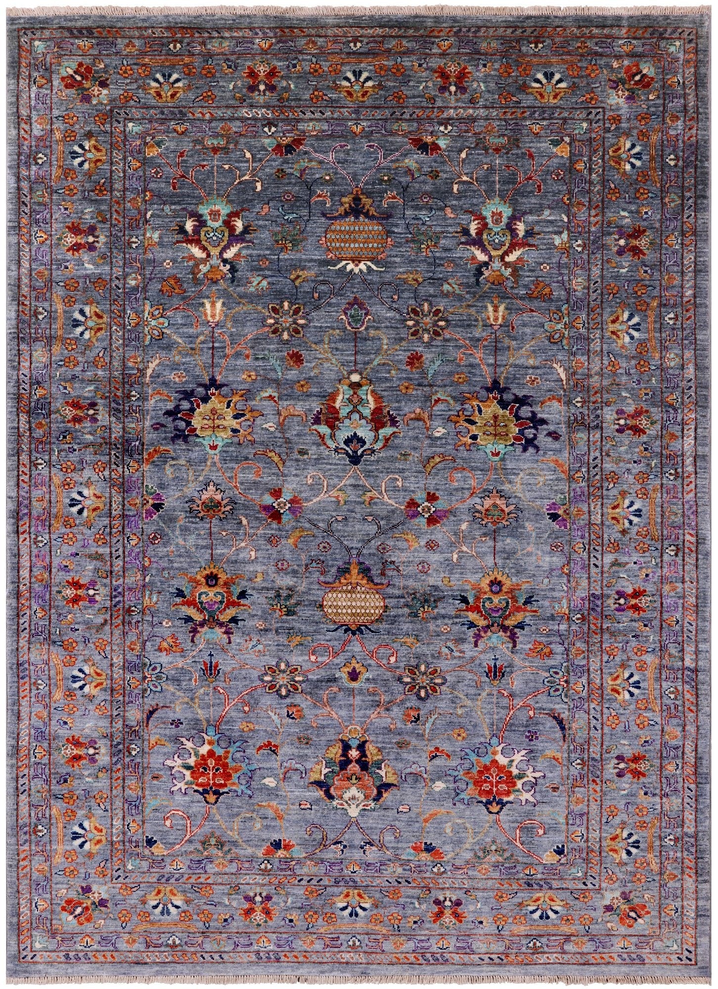 Peshawar Handmade Wool Rug - 5' 9" X 7' 9" - Golden Nile
