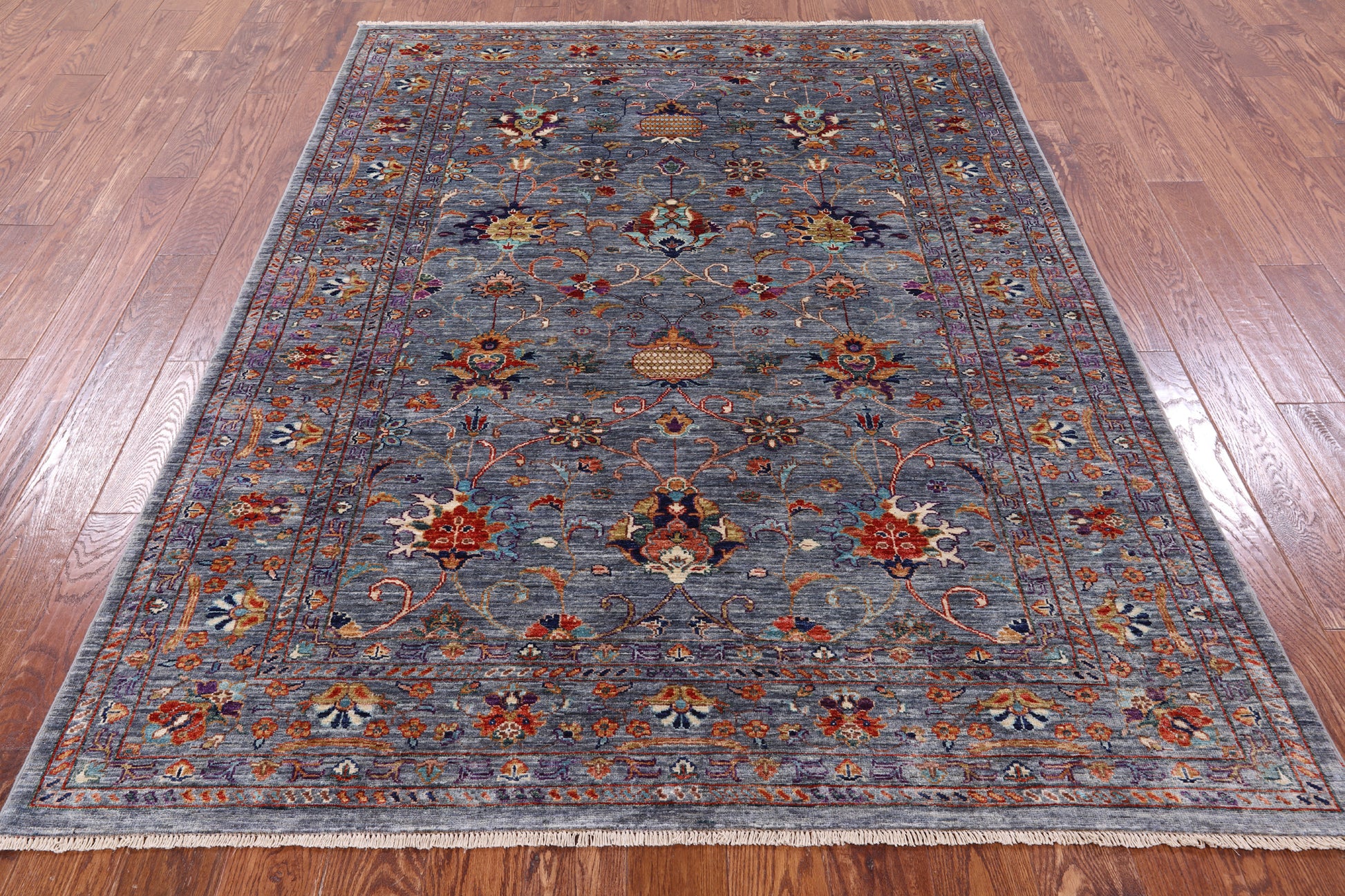 Peshawar Handmade Wool Rug - 5' 9" X 7' 9" - Golden Nile