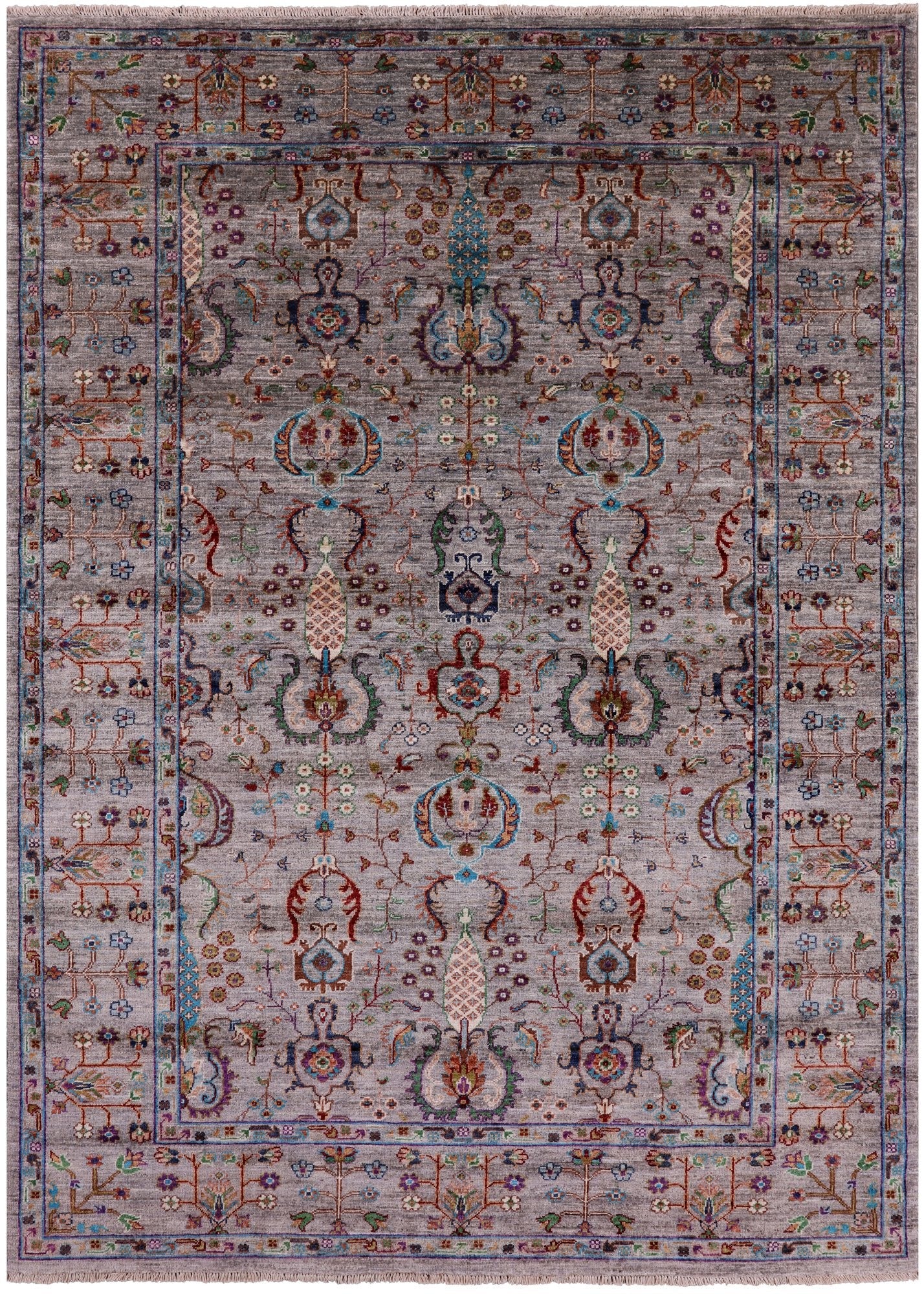 Peshawar Handmade Wool Rug - 5' 11" X 8' 1" - Golden Nile