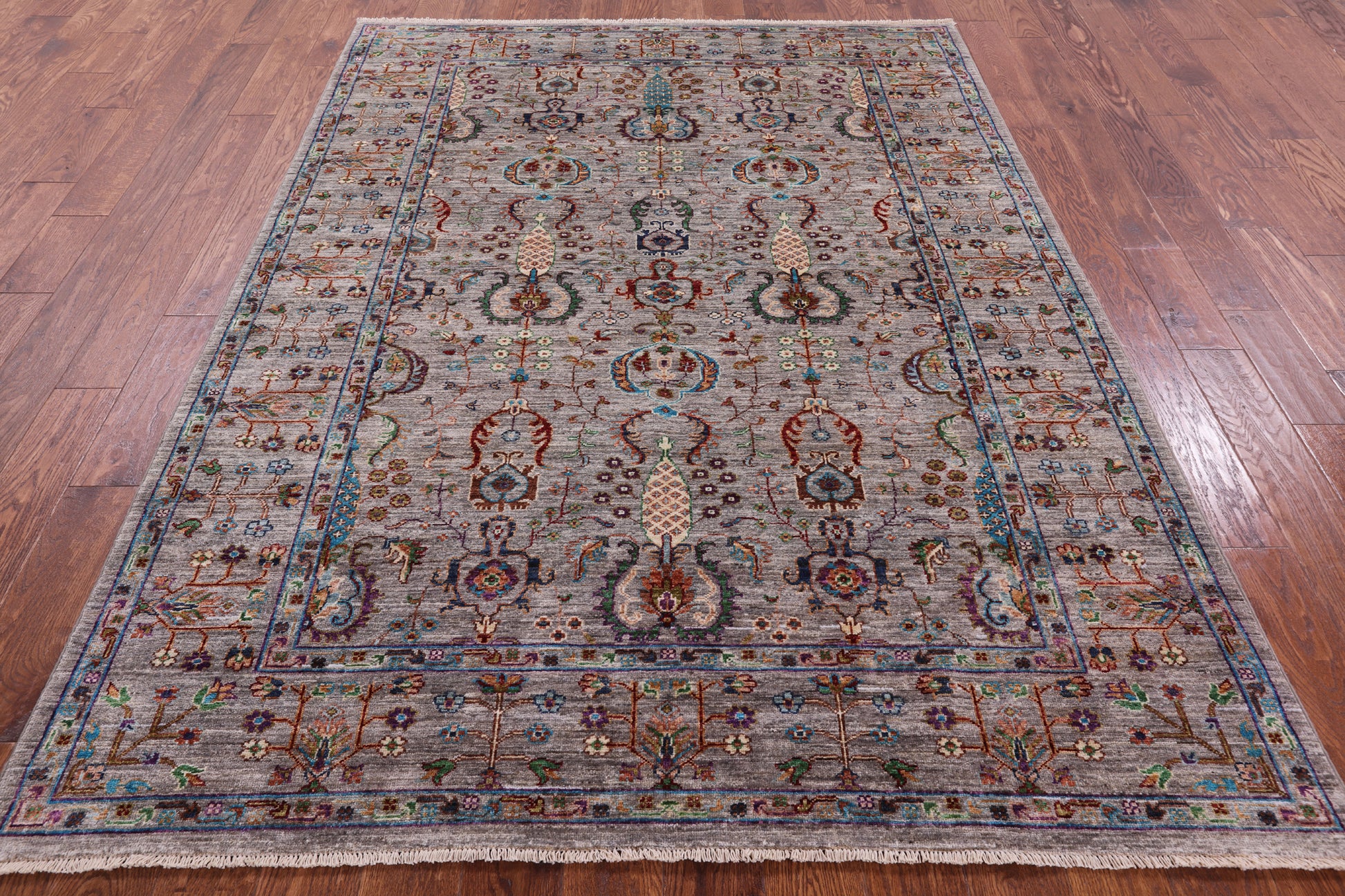 Peshawar Handmade Wool Rug - 5' 11" X 8' 1" - Golden Nile