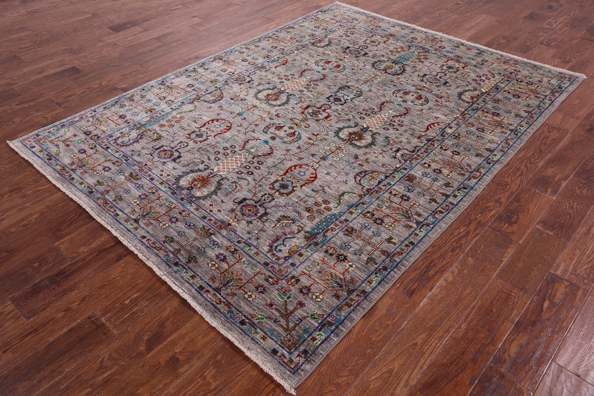 Peshawar Handmade Wool Rug - 5' 11" X 8' 1" - Golden Nile
